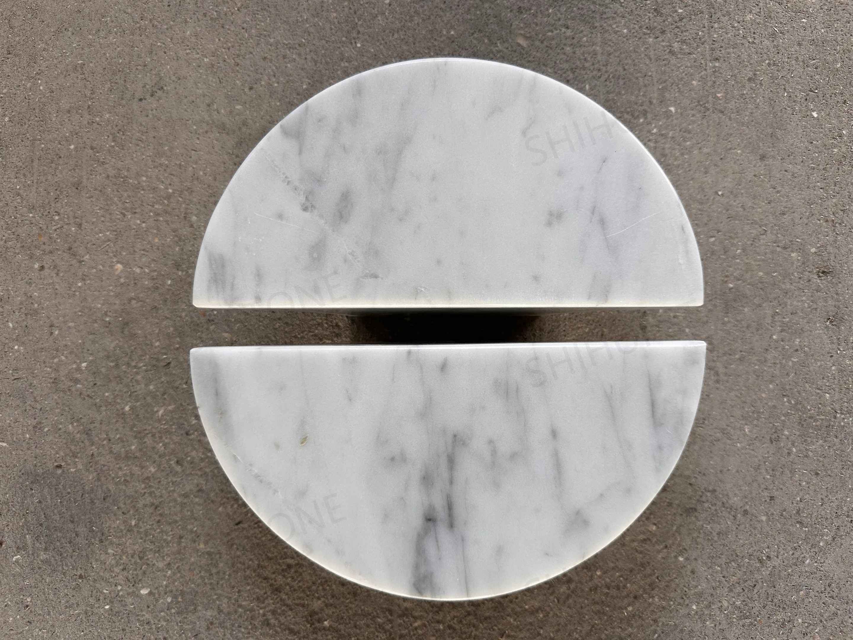 SHIHUI Customizable Modern Style Travertine Cabinet Handle Natural Stone Marble Knob Pull Bathroom Furniture Factory Designed