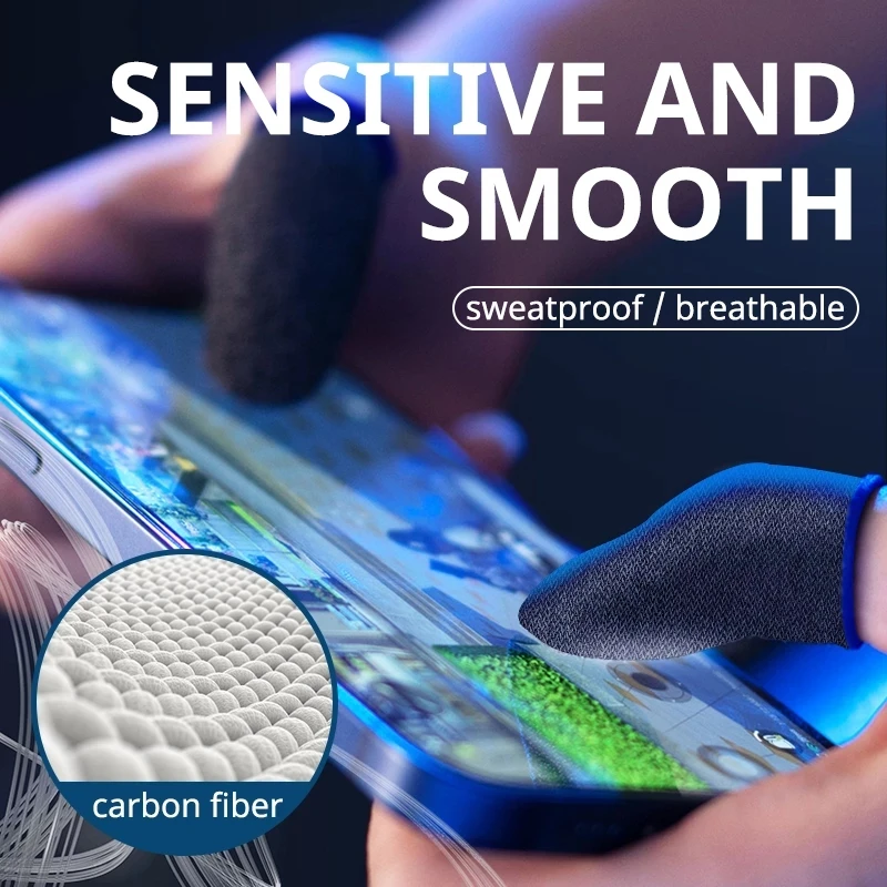 Влагостойкие дышащие сенсорные перчатки для мобильных игр, серебристые перчатки для пальцев, для PUBG, джойстики