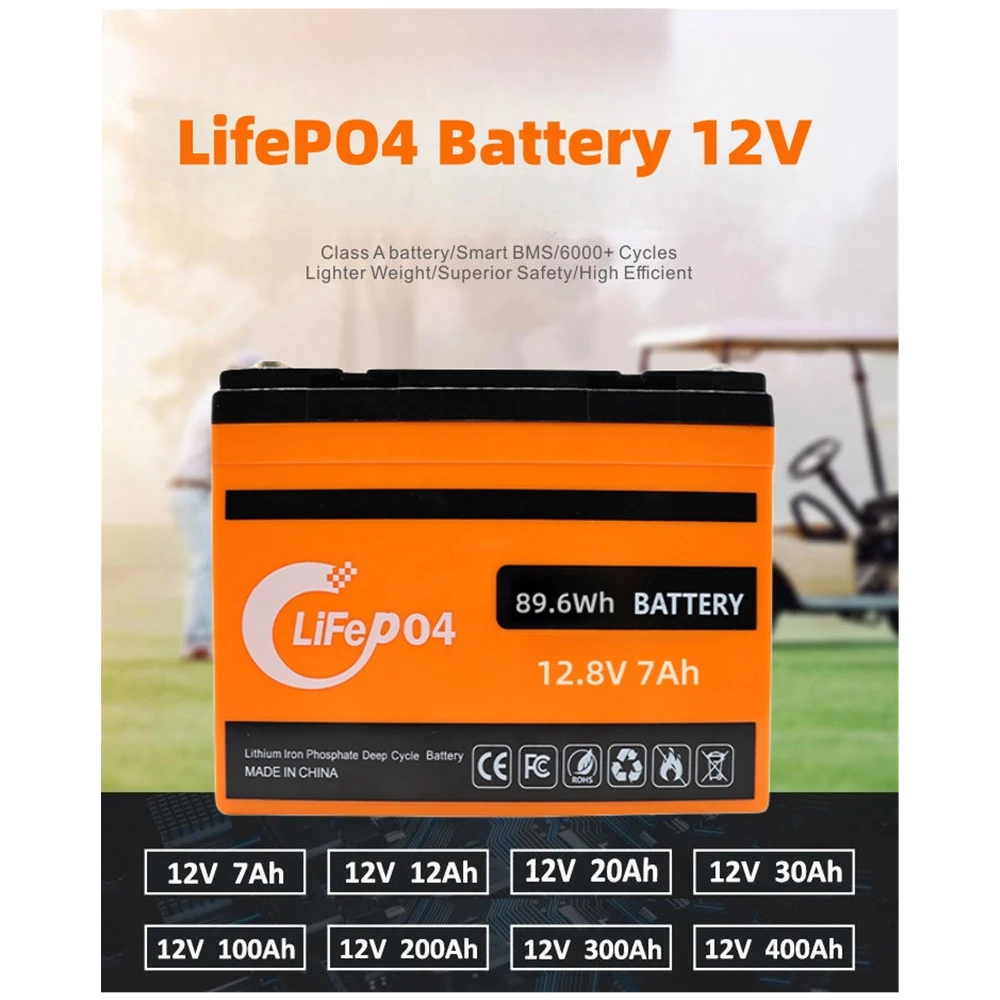 Аккумулятор lifepo4 с глубоким циклом 100Ah 150Ah 200ah 240Ah 300ah 12 В 8 24 литий-фосфат железа перезаряжаемый литиевый аккумулятор