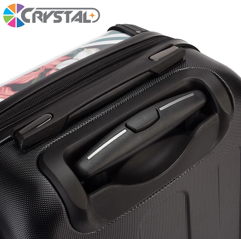 Crystal Hot Selling 100% Transparent Clear PC Trolley Luggage Customized Design Luggage Personalized Print Travel Luggage