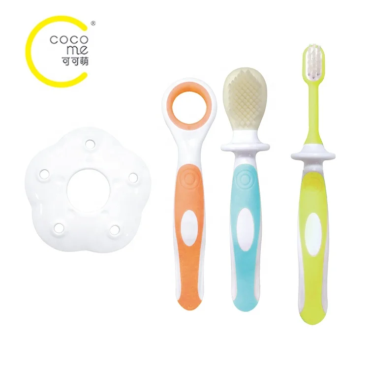 
COCOME 4 Pcs Toothbrushes Soft Brush 3 Stage Teeth Cleaning BPA Free PP TPE Eco Friendly Oral Care Plastic Training Toothbrush  (62552765412)
