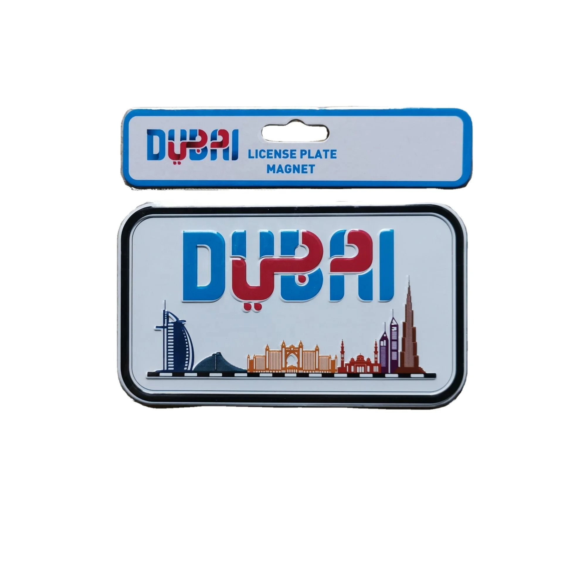 SEDEX Custom Souvenir Metal License Plate Dubai Fridge Magnet