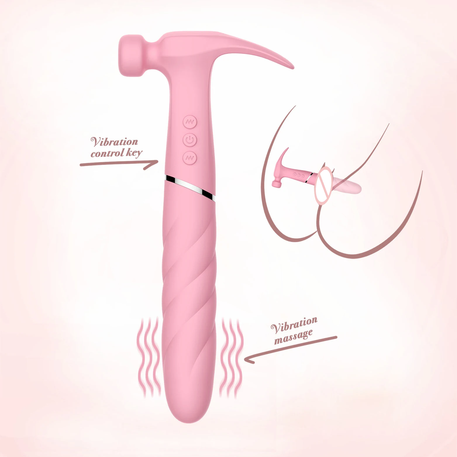 Wholesale Tiktok best selling Cheap price Silicone waterproof IPX7 Hammer Vibrator sex toys 21 Frequency  for woman