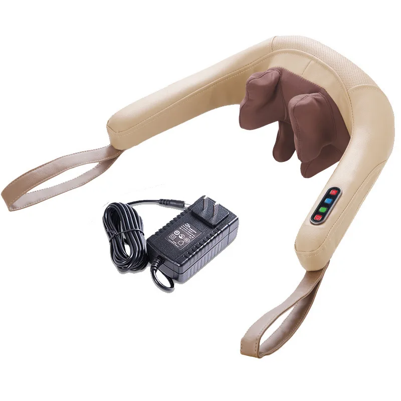 Electric Shiatsu Impulse Kneading and Heating Shoulder Massage Equipment U-Shape Neck Massager with Belt
