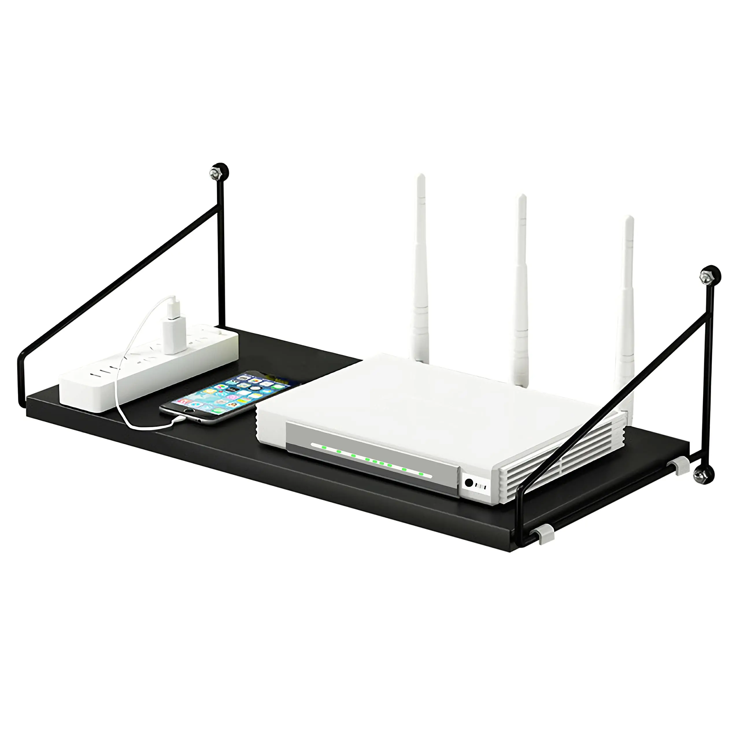 Плавающая полка для AV-устройства/проектора/кабельных коробок/Wi-Fi-маршрутизатора настенные выступы хранения растений деревянные полки