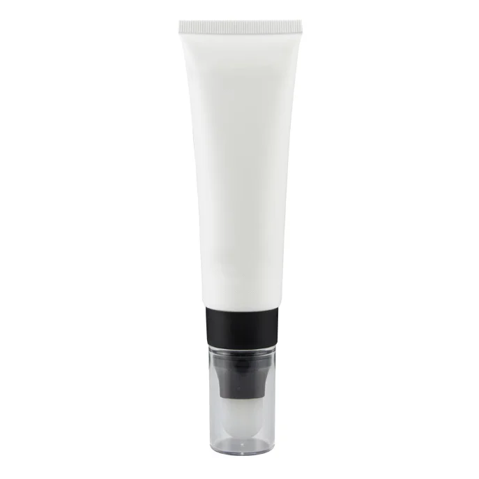 Customs design flat shape silicone spatula silicone applicator PE material skin care cream tube