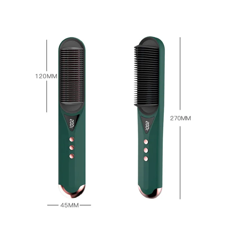 AIWO Household Straightening Comb  Electric Hairdressing Comb Curling And Straightening Dual-purpose Hair Straightener