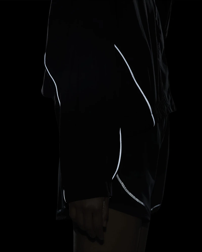 Fashion Streetwear Black Long Sleeve Outfit Windbreaker Two Piece Women Reflective Piping Tracksuit Short Set