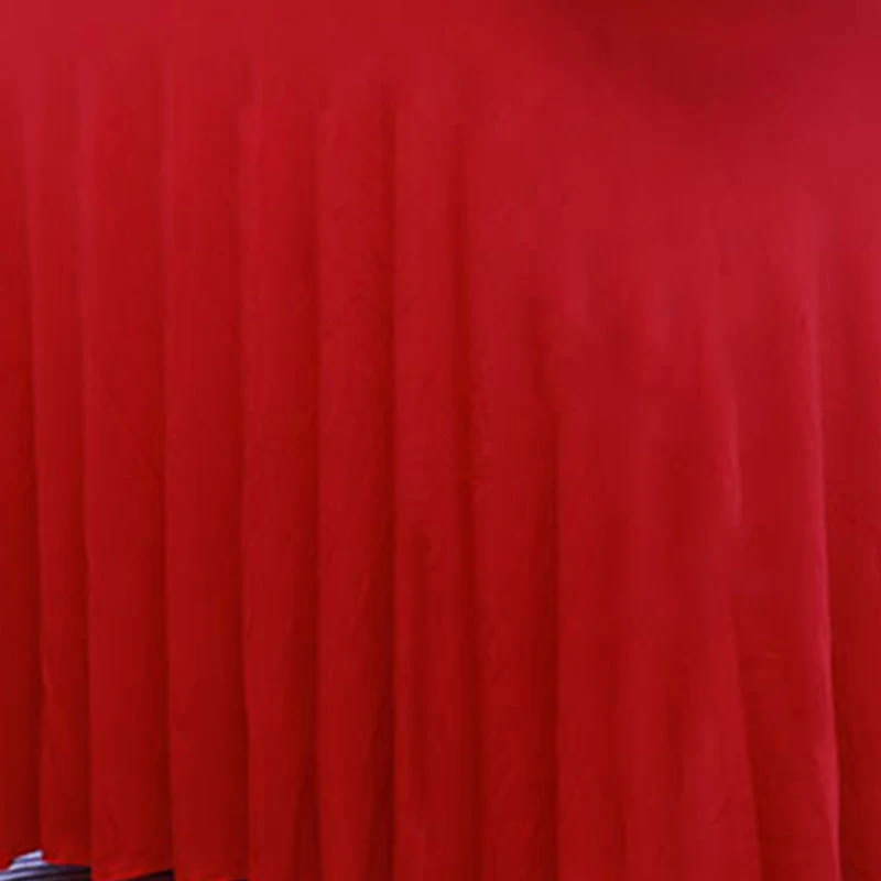 Wholesale Solid Color Elastic Stretch Tablecloth Outdoor Ruffled Wedding Party Table Skirt