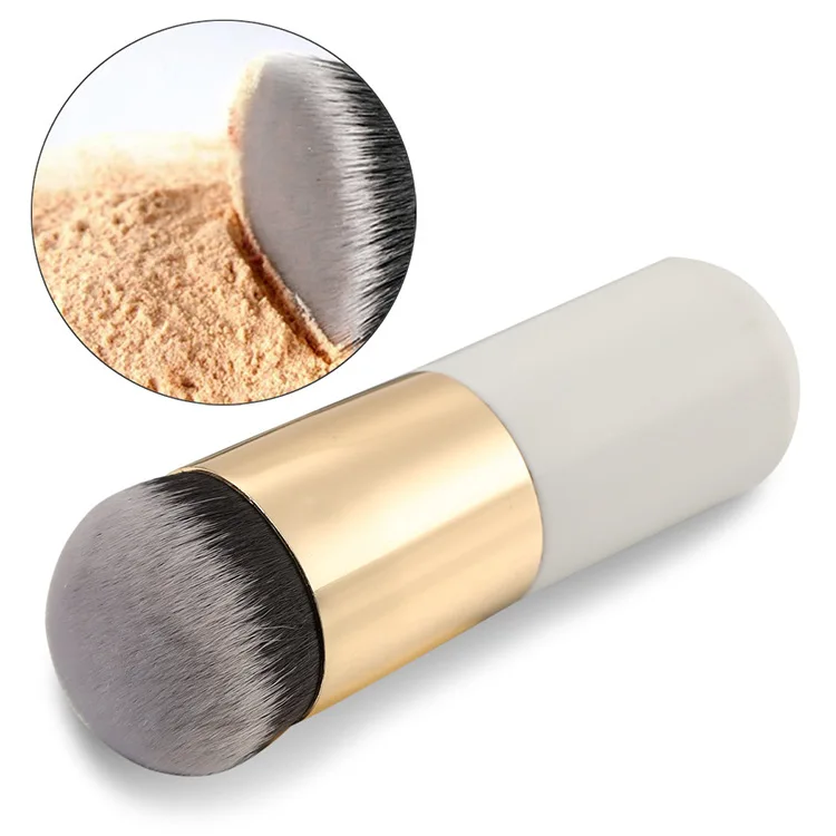 FEIYAN Custom Logo Premium Kabuki Buffing Stippling Face Makeup Beauty Powder Blush Liquid Cream Round Top Foundation Brush