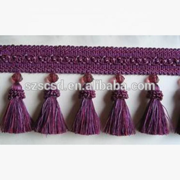 Excellent quality hot sale tassel curtain trim bullion fringe