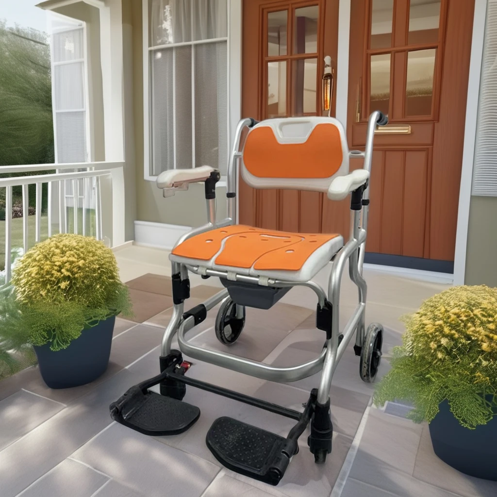 2024 best selling health care steel commode chair and folding toilet chair for disabled people