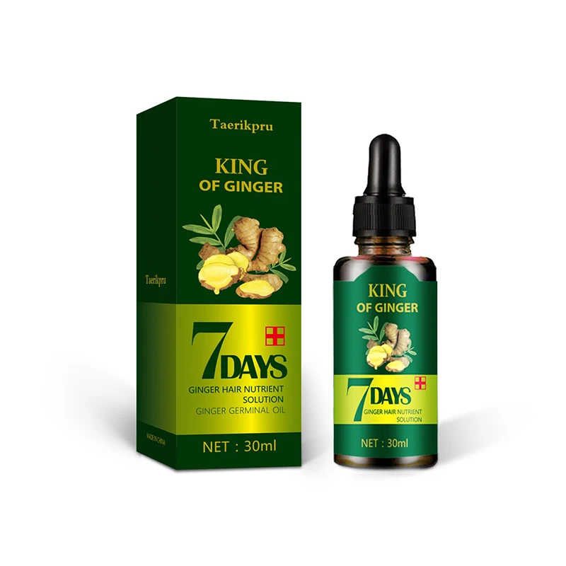 Regrow 7 Day Ginger Germinal Serum Nourishing Scalp Massage Hair Roots Care Essence 30ML 1 Fl Oz Ginger Hair Growth Germinal Oil