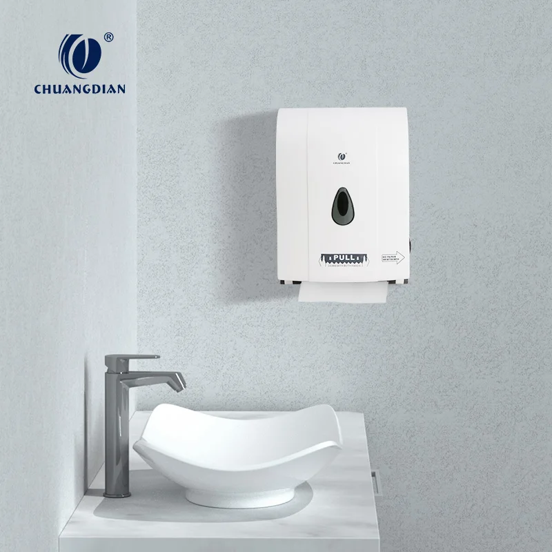 Chuangdian Wall mounted newest auto cut paper towel dispenser paper dispenser
