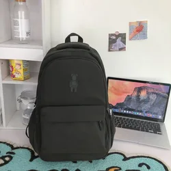 2022 summer new shoulder bag Korean girls backpack solid color large capacity student schoolbag