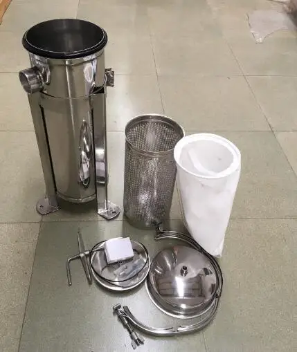 Industrial Stainless Steel Single Bag Water Filter Cartridge Housing