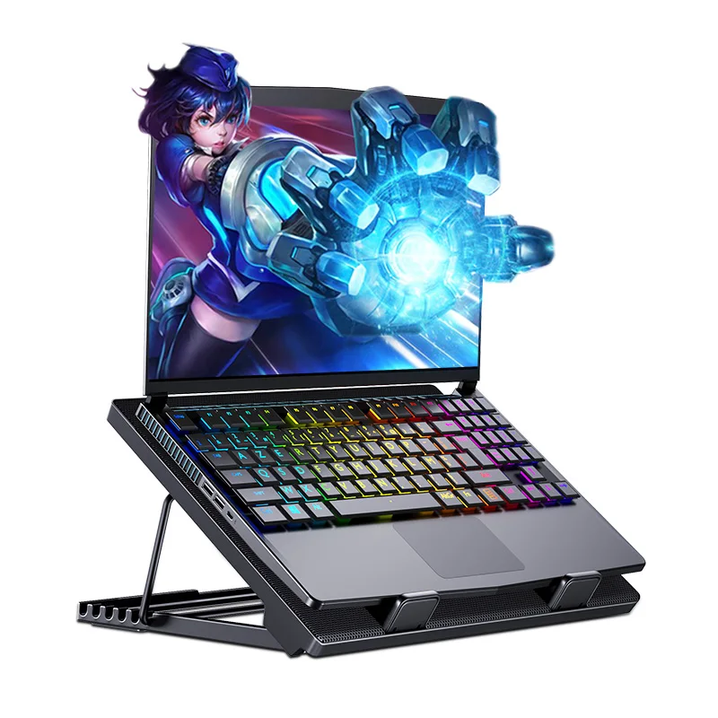 Охлаждающая подставка для ноутбука OEM/ODM, портативная Регулируемая по высоте охлаждающая подставка для ноутбука 17 дюймов, Охлаждающий радиатор для ноутбука