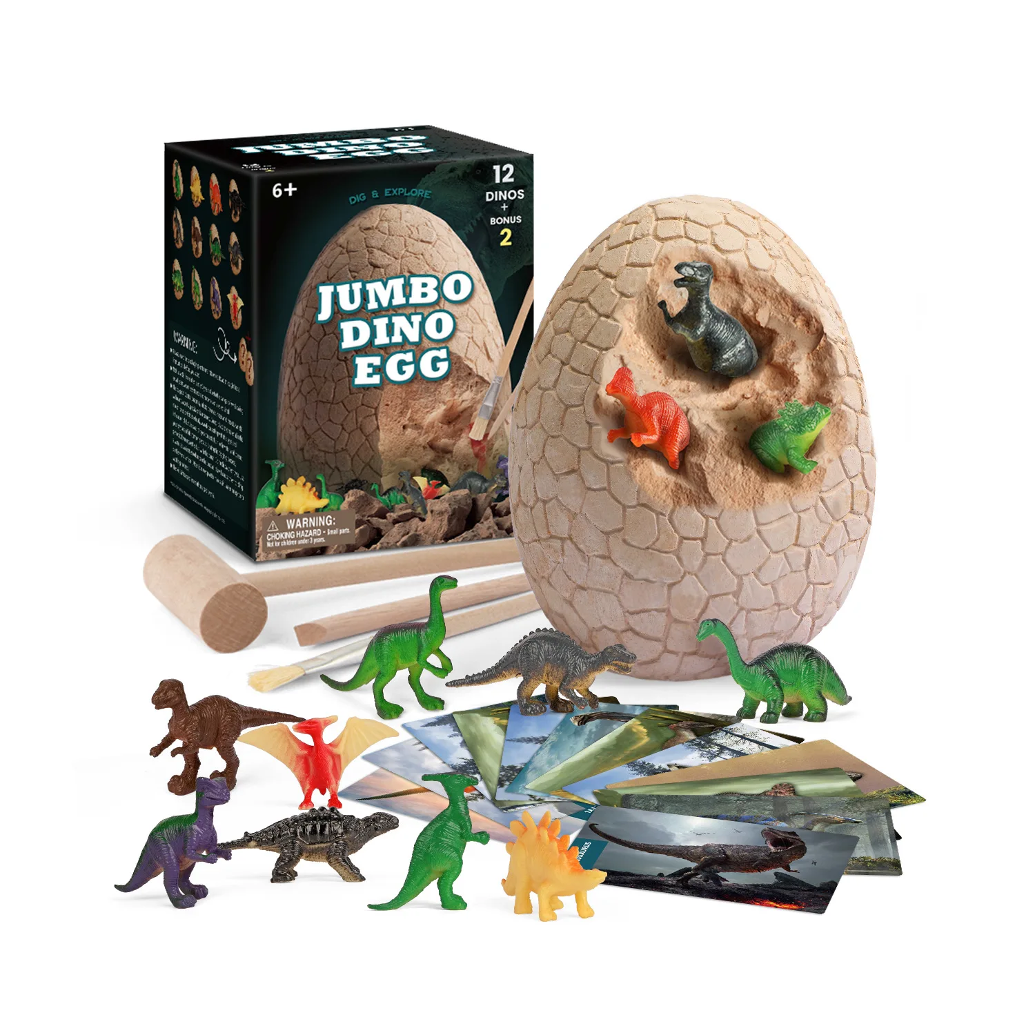 CPC Educational Stem New Product Kid Gifts Intelligence Development Jumbo Dino Egg Toy Dinosaur Eggs Fossil Dig Kit