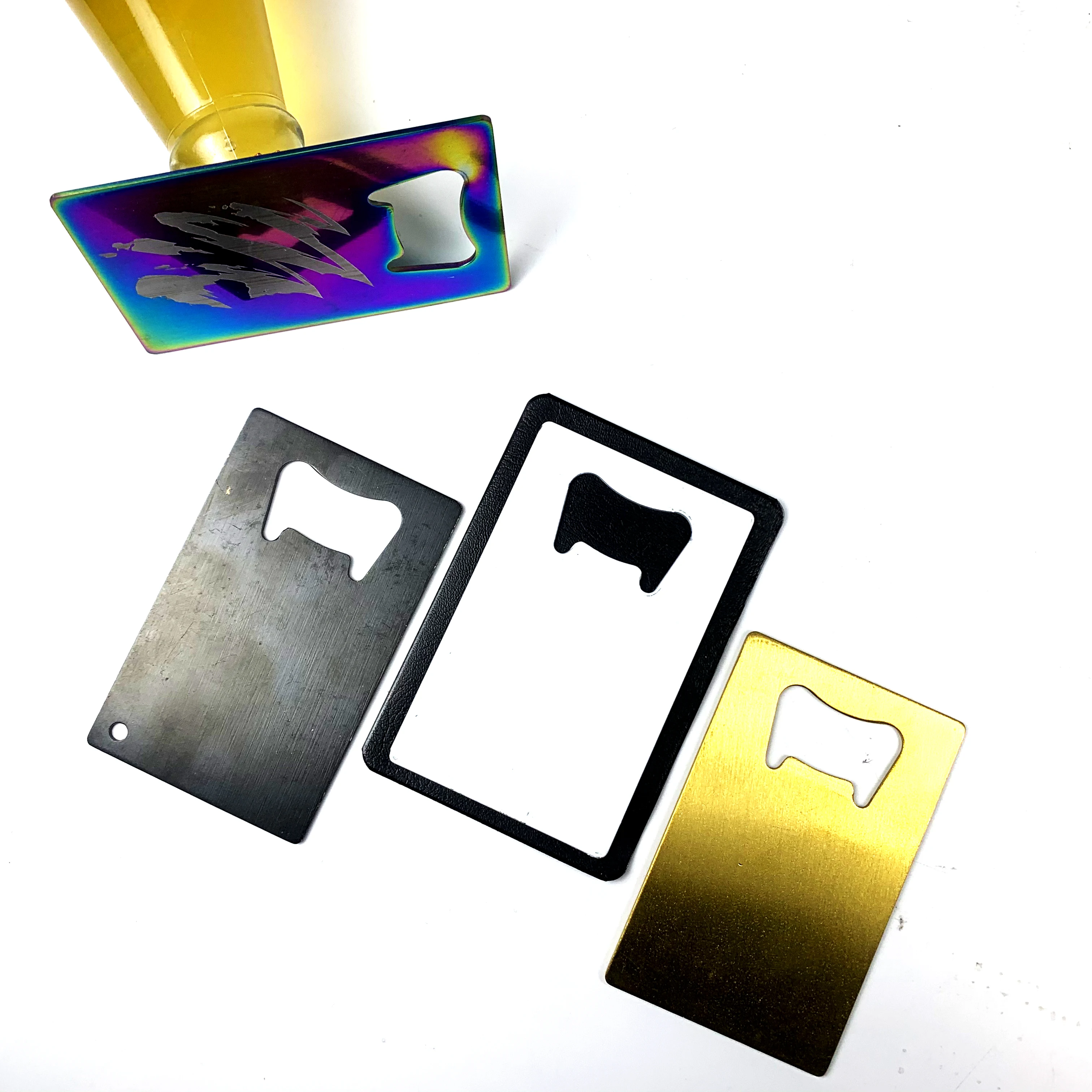 High Quality Rectangle Sublimation Blank Credit Card Bottle Opener