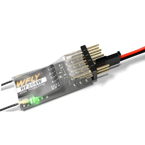 WFly RF204W 2.4GHz Receiver Mini 4 Channel Two-way Transmission PPM Receiving Machine for RC Drone Aircraft Remote Control