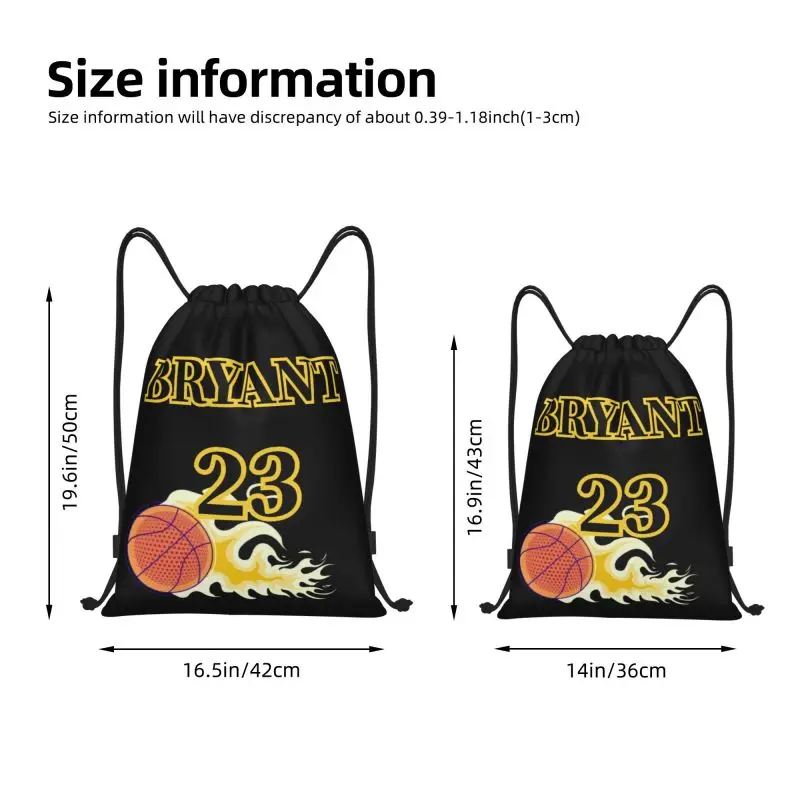 Custom #8 Mamba #24 Kb Bryant #34 Shaquille#23 James  Drawstring Backpack For Basketball And Soccer Activities