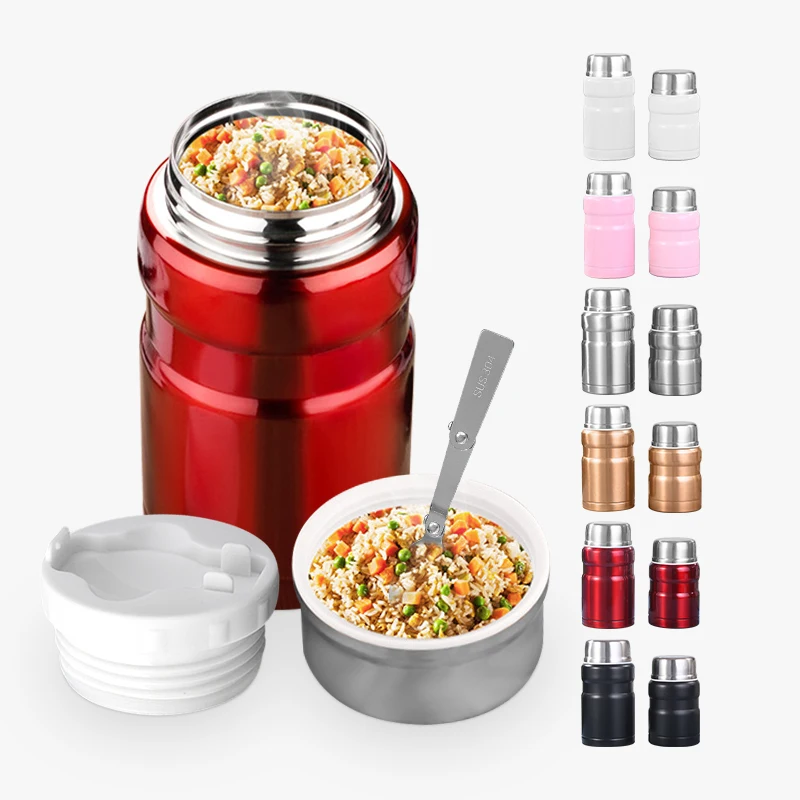 Custom 500ml 750ml Vacuum Food Flask Food Warmer Container Lunch Box Insulated Stainless Steel Food Flask