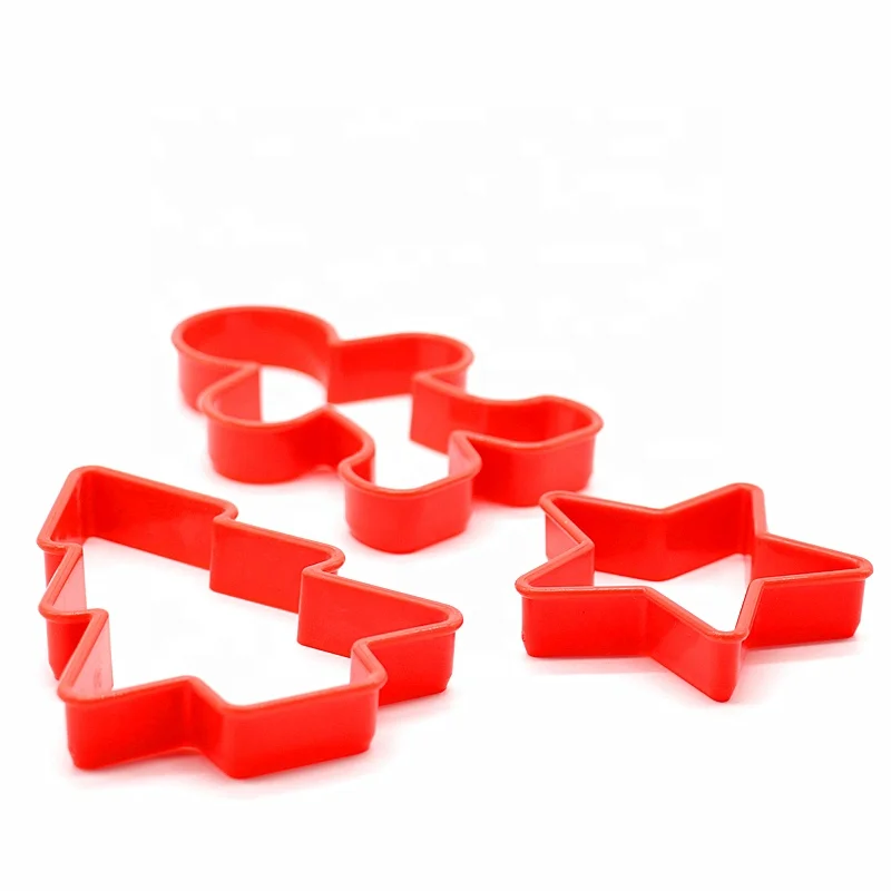
plastic Christmas xmas cookie cutter set mold mould 
