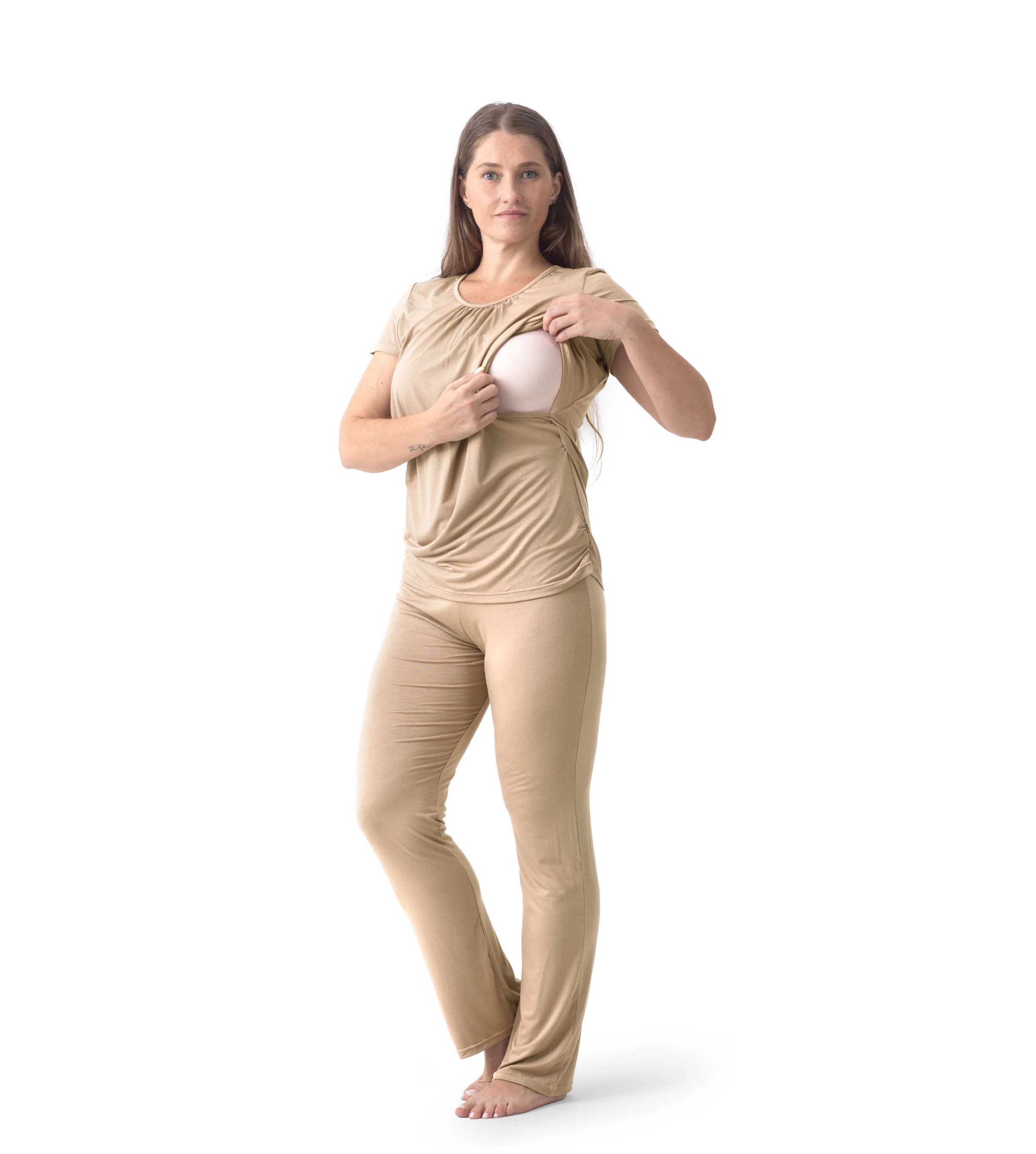 Factory New To Be Mommy Breastfeeding Pajama Hospital Sleep Wear Pajama Casual Organic Cotton Soft Nightgown For Pregnant Women