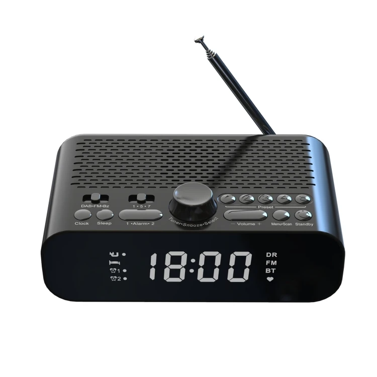 New Arrival LED Display Bedside DAB/FM Clock Radio with Blue tooth Speaker MINI Radio, EU Version