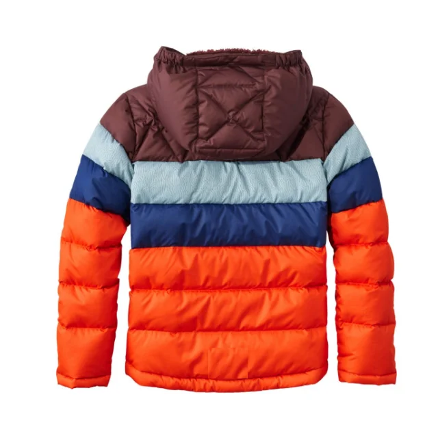 New Arrival Fashion custom size woven winter boys down jacket custom kids down coat kids fur collar down jacket