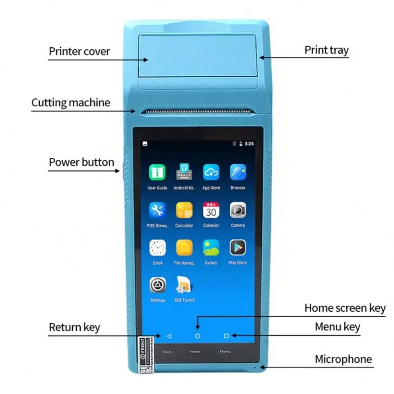 Wholesale Cheapest Price Q1 Q2 5.5 Inch 4G Machine Pos Systems Handheld Android 8.1 Pos Tablet Cashier Mobile Pos Machine