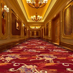 Loop Printed Fireproof Carpet Banquet Room Wedding Hall Theater Hotel Wall To Wall Luxury Modern Design 3D Carpet Rugs