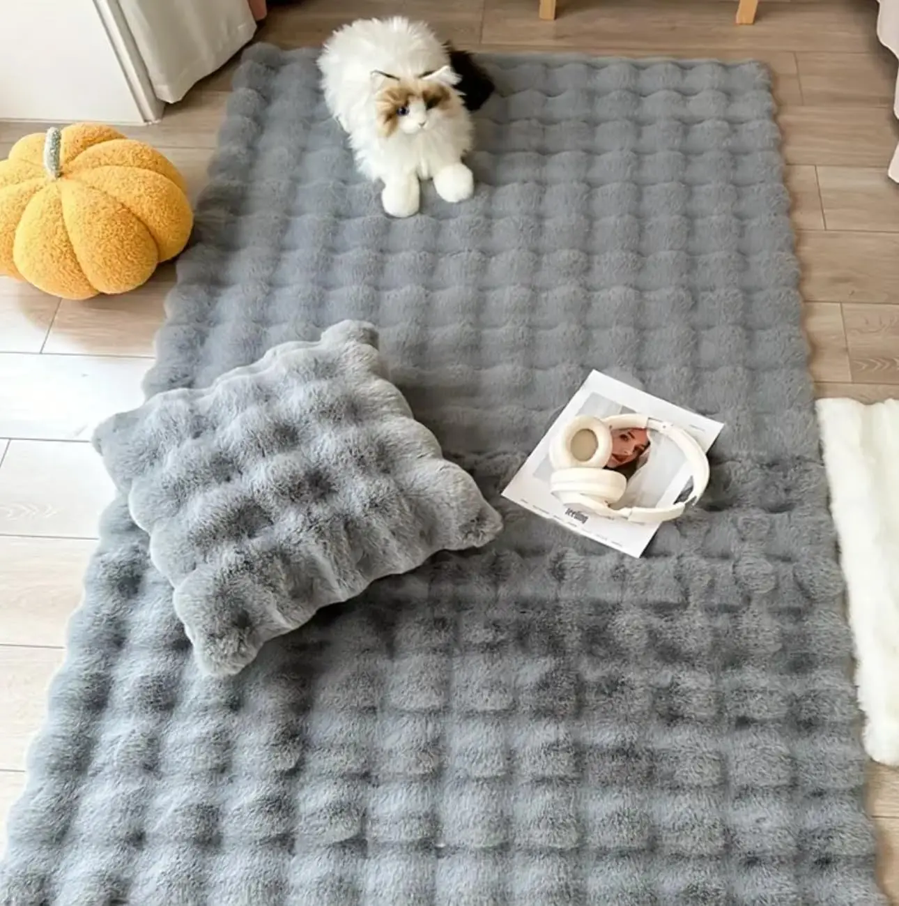 Super Soft Fluffy Faux Fur Sheepskin Rugs Rectangle Fuzzy Carpet for Living Room Bedroom Machine Washable Shaggy Nursery Rug