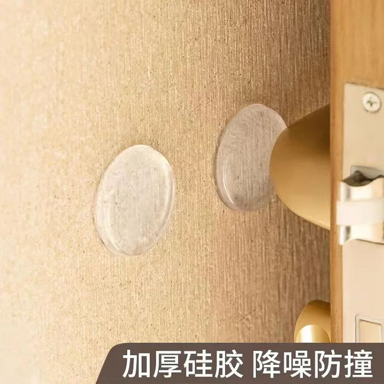 Door Stops Punch-free Anti-collision Round Silicone Door Stopper Creative Wall Protector Door Handle Guard Stopper