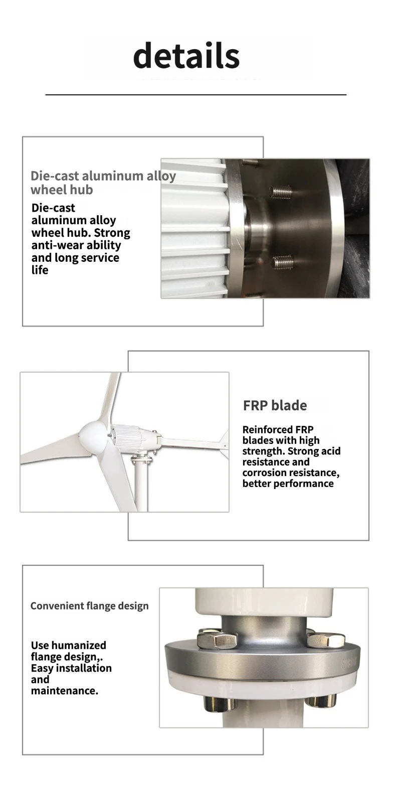 Wholesale Selling 12v 24v 48V 2kw 3kw wind turbine generator including controller IP65 small weedy wind turbine system for home