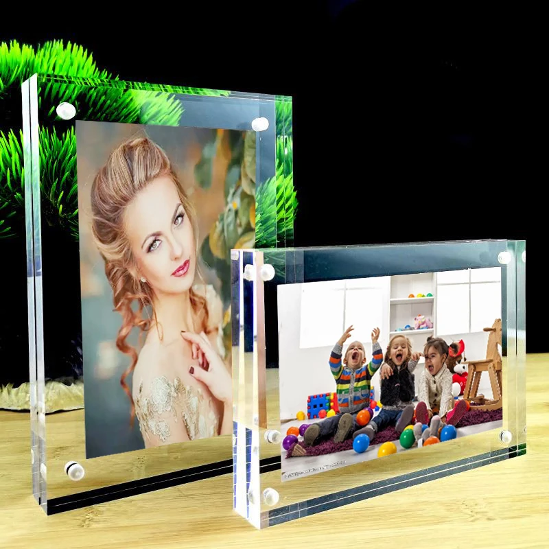 magnetic photo frame acrylic frames photo card colored acrylic magnetic photo frame square