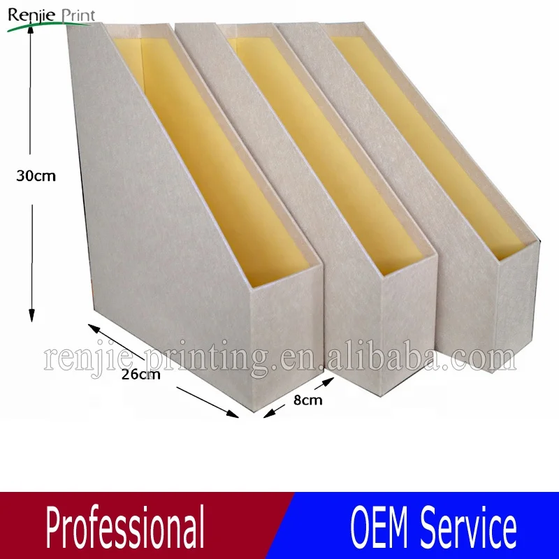 
Excellent quality kraft paper holder magazines books storage box file organizer 