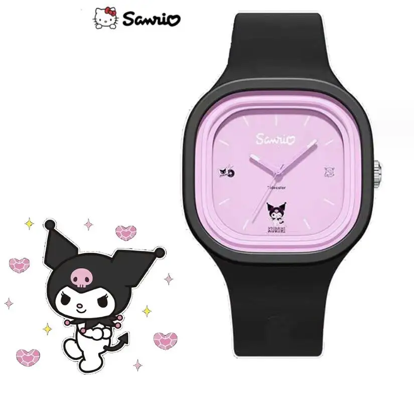 XUX новые Мультяшные модные часы Kuromi силиконовые для девочек Kawaii мелодия Cinnamoroll подарок на день рождения