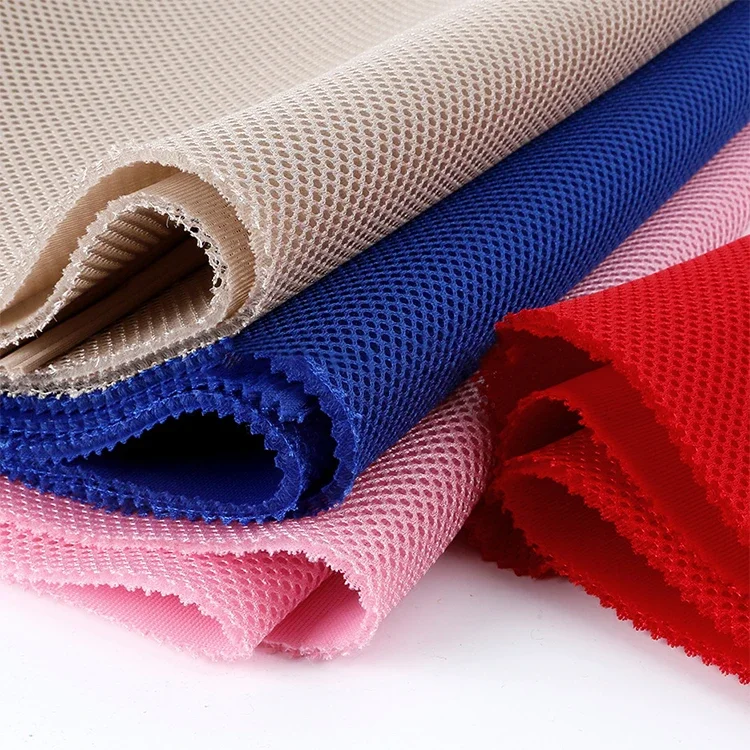 Factory Customize 3d Air Mesh Fabric Sandwich Breathable 100% Polyester Woven Plain Comfortable Textile for Shoes