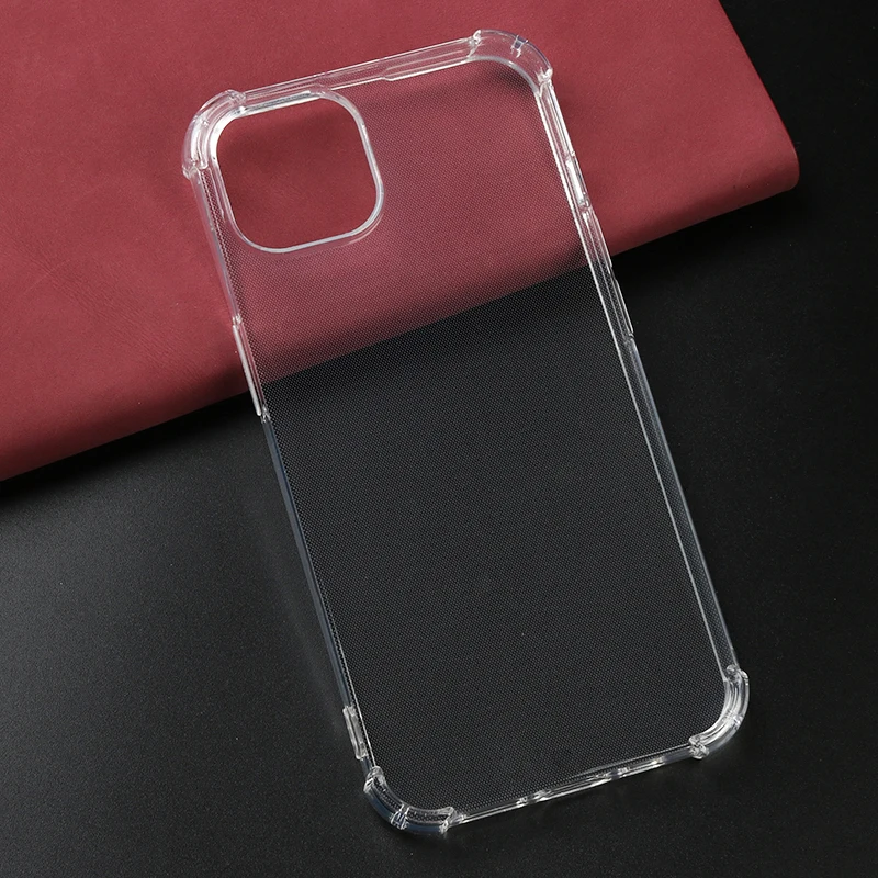  Transparent Phone Case For iPhone 13 12 11 mini Pro MAX XS XR 8 7 Plus Samsung S21 A22 TPU Protective Shockproof Clear