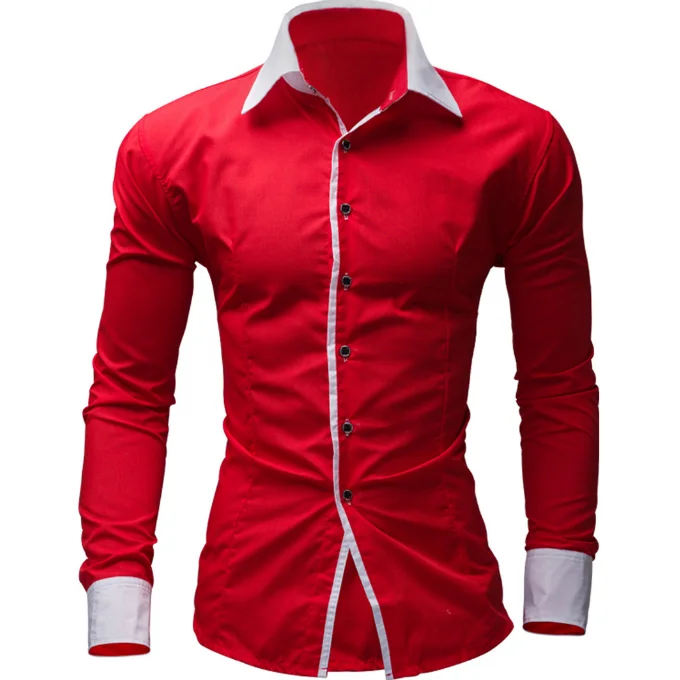 
Popular Male Shirts Fashion Man Business Shirt Men Simple Shirts 