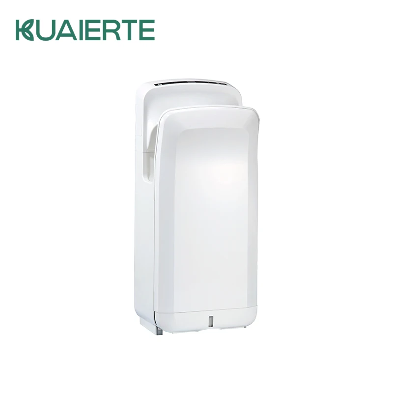 KUAIERTE Высококачественная Коммерческая автоматическая пластиковая высокоскоростная струйная сушилка для рук с УФ-светом и фильтром HEPA используемая в туалетной комнате