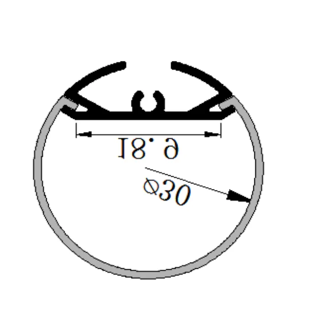 aluminium Strip profile in Round shape with good quality