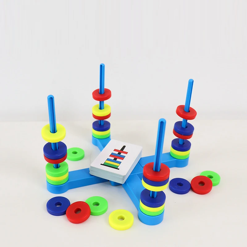 UCDM Ring Toss Game Set Cross Quoits Throwing Game Indoor Outdoor Games for Kids Assembly Magnetic Match Rings Toys
