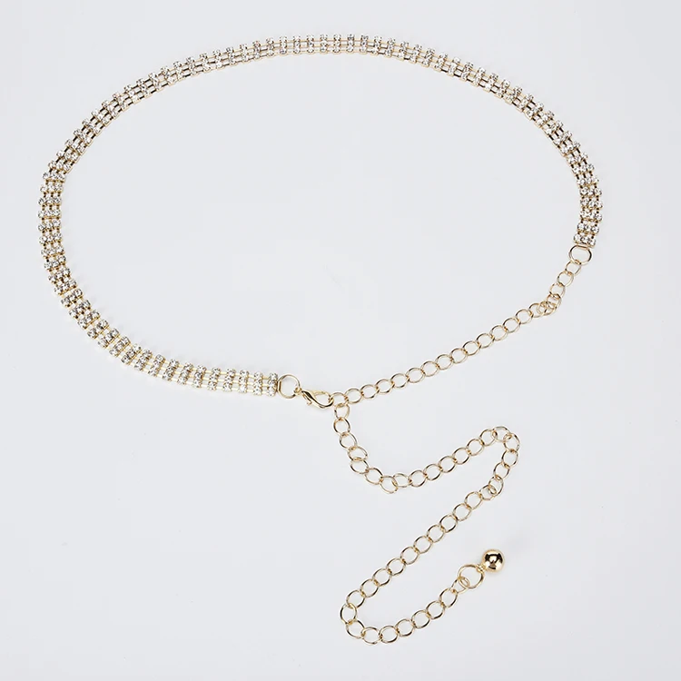 Custom oem china gift iron waistband wholesale fashion light weight chain belt for women