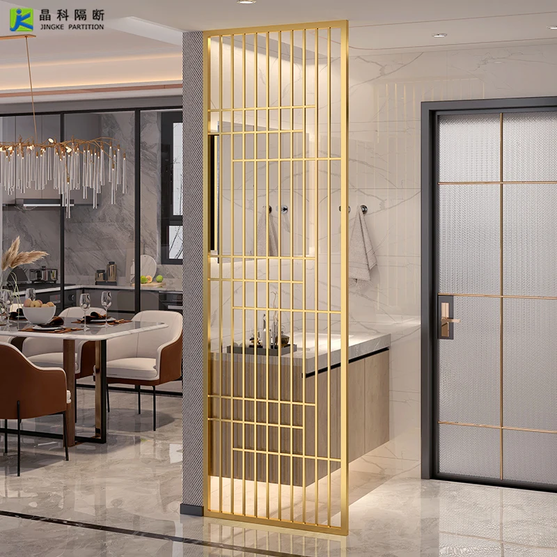 New Design Laser Cut Metal Panel Decorative Screen Stainless Steel Sliding Room Divider