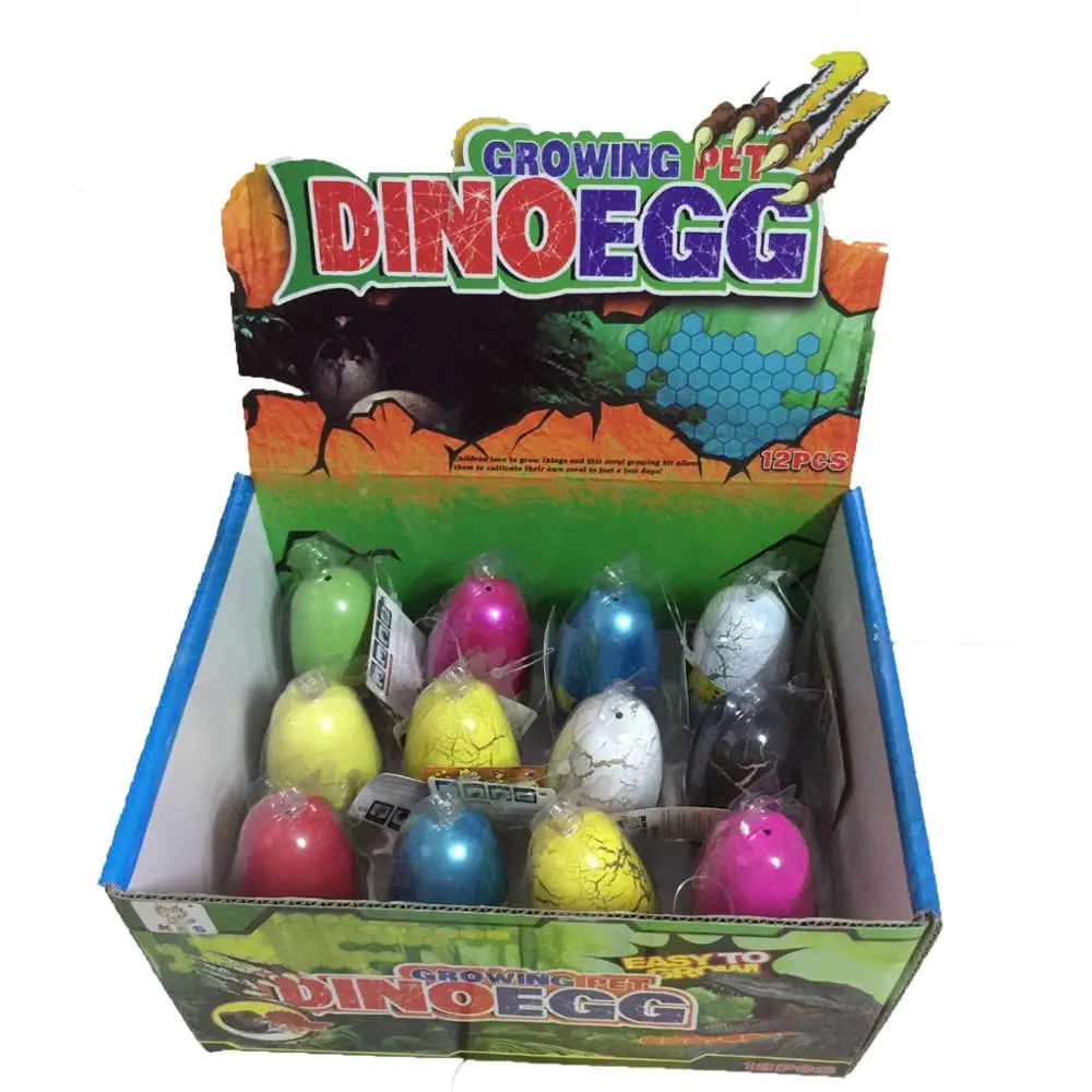 Ruittoys Novelty Plastic Small Growing Dinosaur Eggs Toys