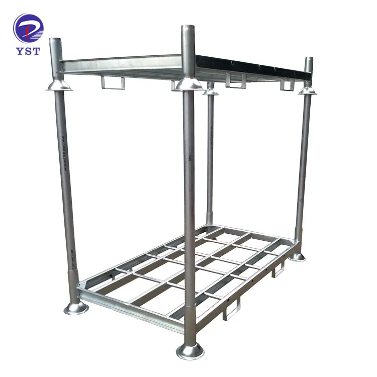 Штабелируемый оцинкованный складной стеллаж для хранения рулона