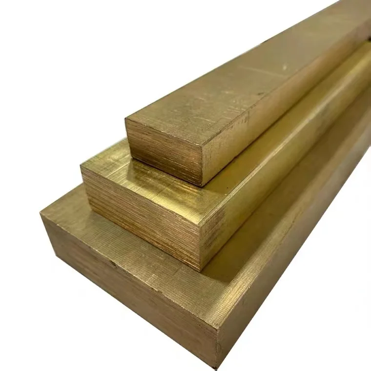 CuZn37 Brass Bar C2600 Flat Bar 99.9% Copper Bar Brass Block