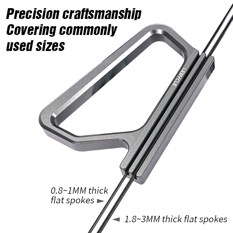 Lebycle Bicycle Spoke Tool Professional Bicycle Spoke Adjustment Tool Flat Spoke Wrench Long Handle Design for Wheel Maintenance